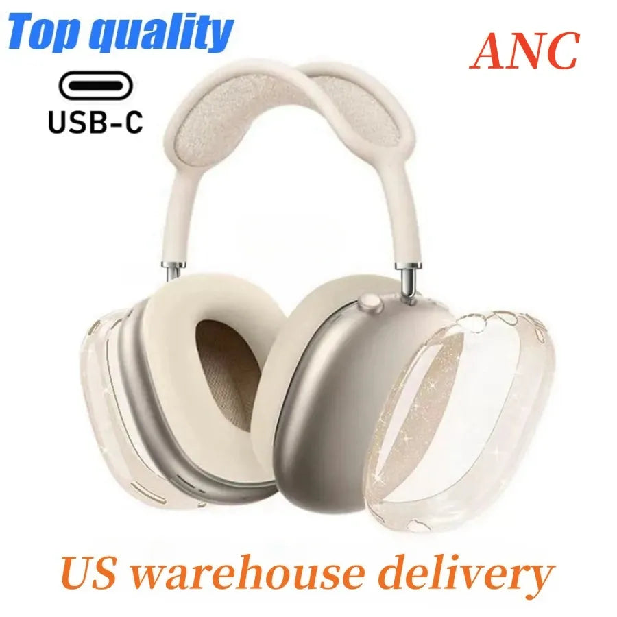 For Airpods Max 2 3 4 Bluetooth Headband Headphone Accessories Airpodspro Max Headphones Earphone ANC Metal Shell Smart Case Silicone Anti-Drop Protective Case