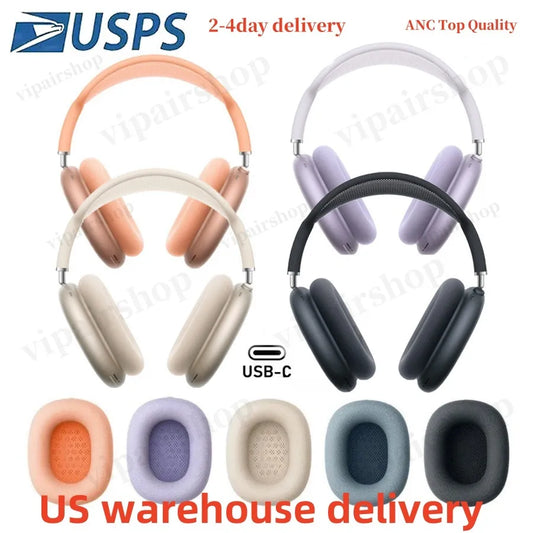 For Airpods Max 2 3 4 Bluetooth Headband Headphone Accessories Airpodspro Max Headphones Earphone ANC Metal Shell Smart Case Silicone Anti-Drop Protective Case